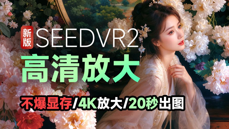 SeedVR2-2.5.1图像高清放大 不再爆显存 速度提升 低显存