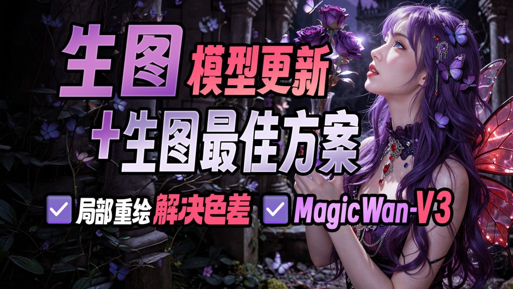 ◆高清生图最佳方案◆模型更新◆解决色差局部重绘◆MagicWan-V3模型